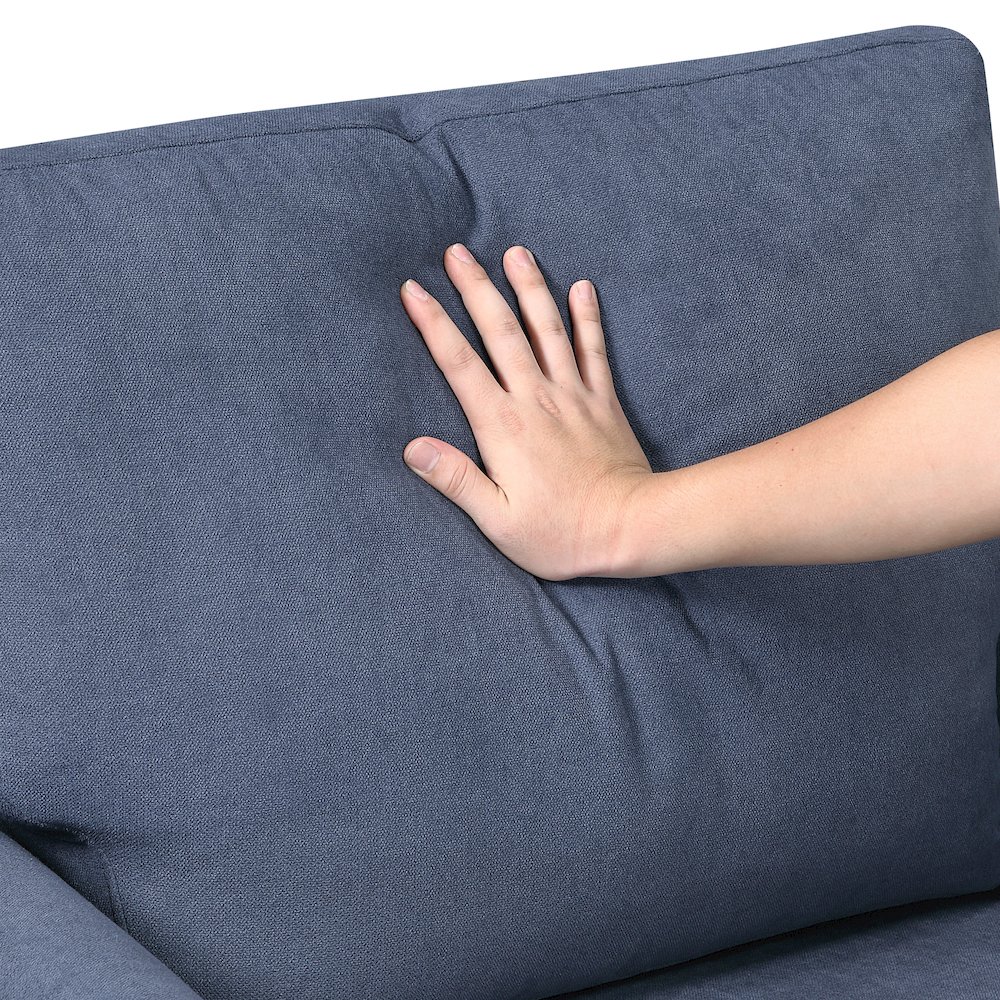 Aliana Textured Love Seat in Blue. Picture 9