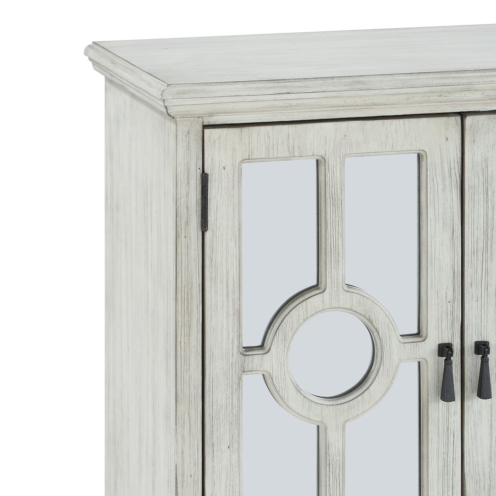 Poppy Asian Hardwood Accent Chest in Antique White. Picture 6