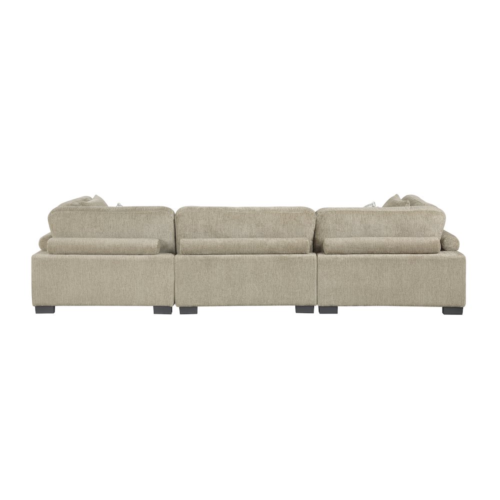 Corydon Microfiber Sofa in Brown. Picture 3