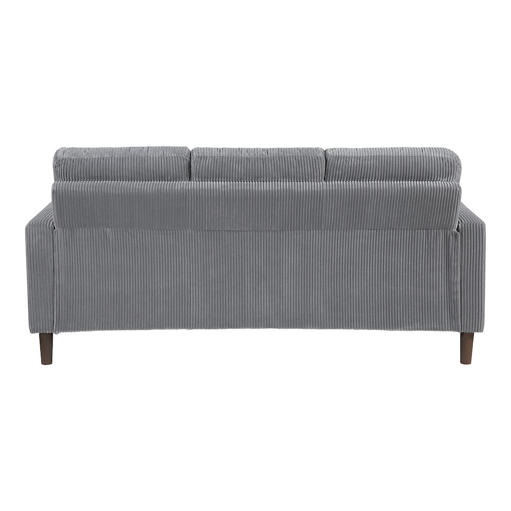 Crandall Corduroy Sofa in Gray. Picture 4