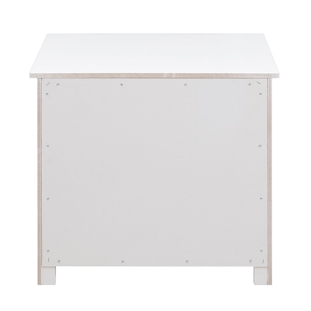 Galen Pine Night Stand in White. Picture 3