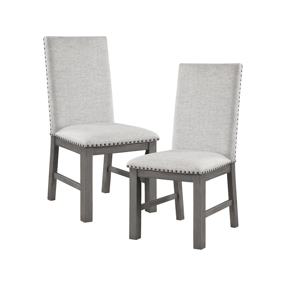 Gresham Textured Dining Room Side Chair, set of 2 in Beige. Picture 5