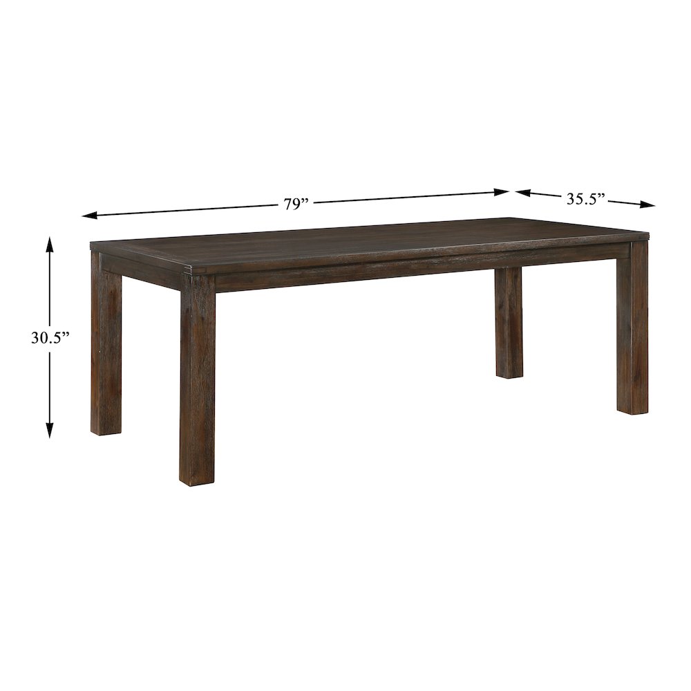 Paulson Acacia Dining Table in Dark Brown. Picture 7