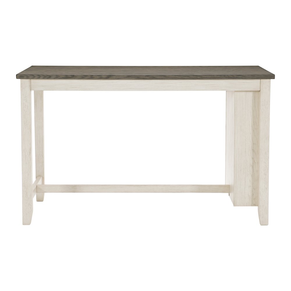 Timbre Wood Counter Height Table in Antique white and Rosy Brown Finish. Picture 3