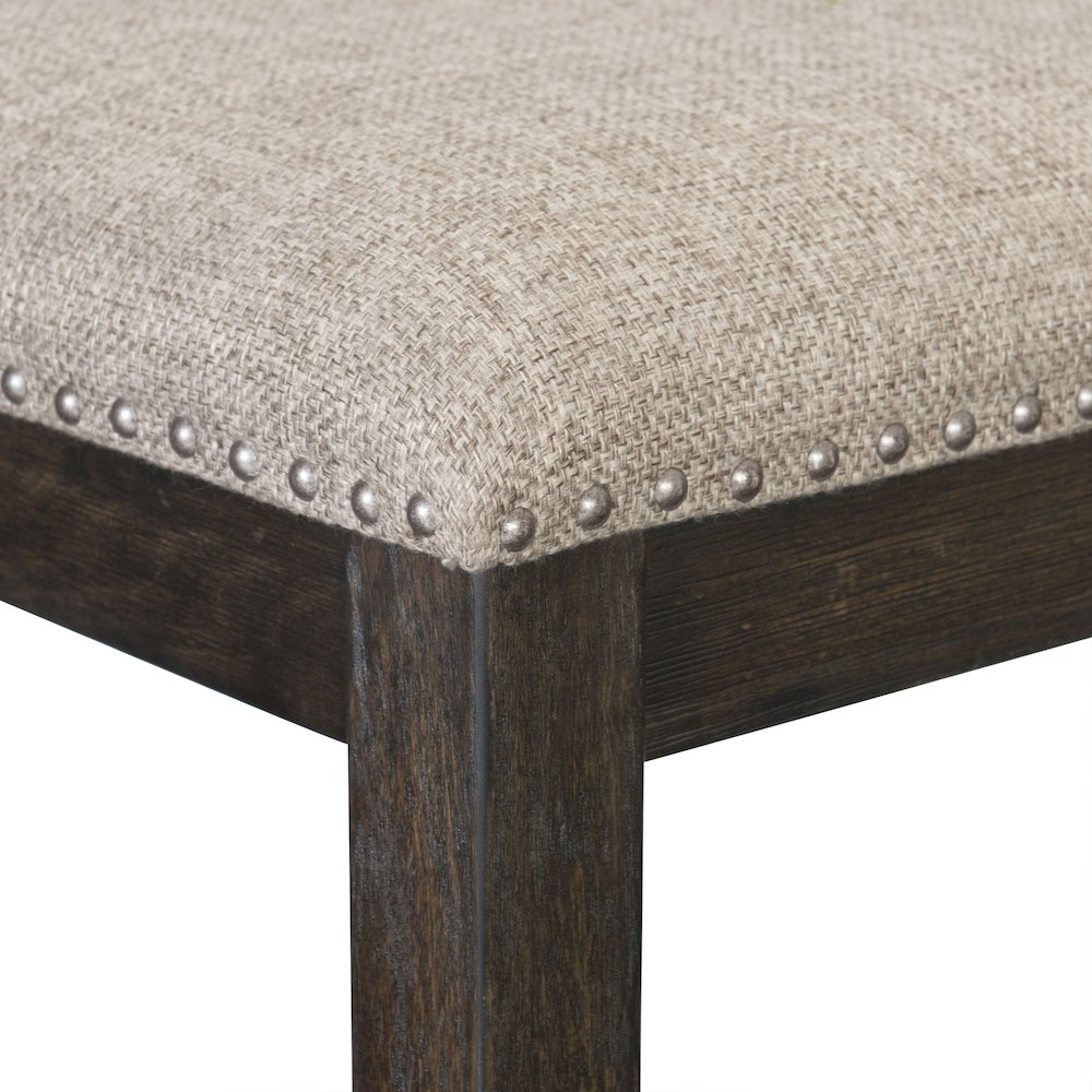 Southlake Textured Dining Room Bench in Brown. Picture 5