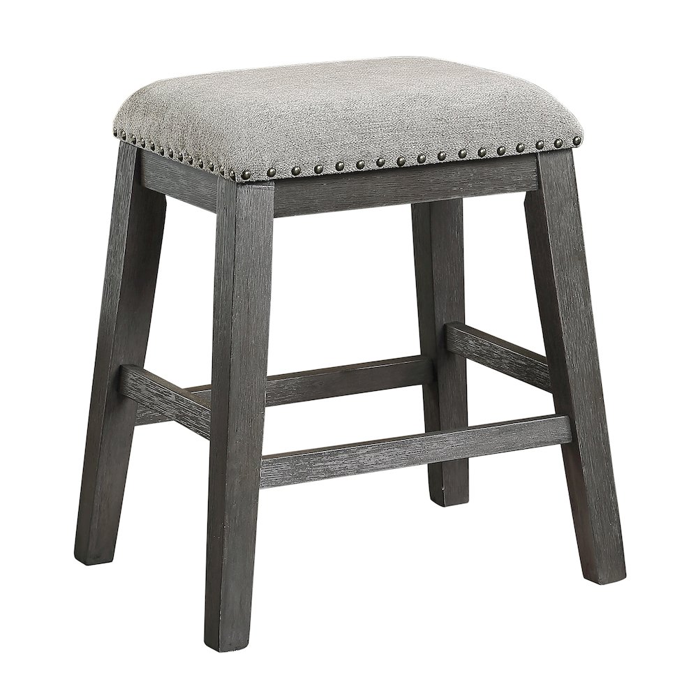 Timbre Chenille Counter Height Stool, set of 2 in Gray. Picture 1