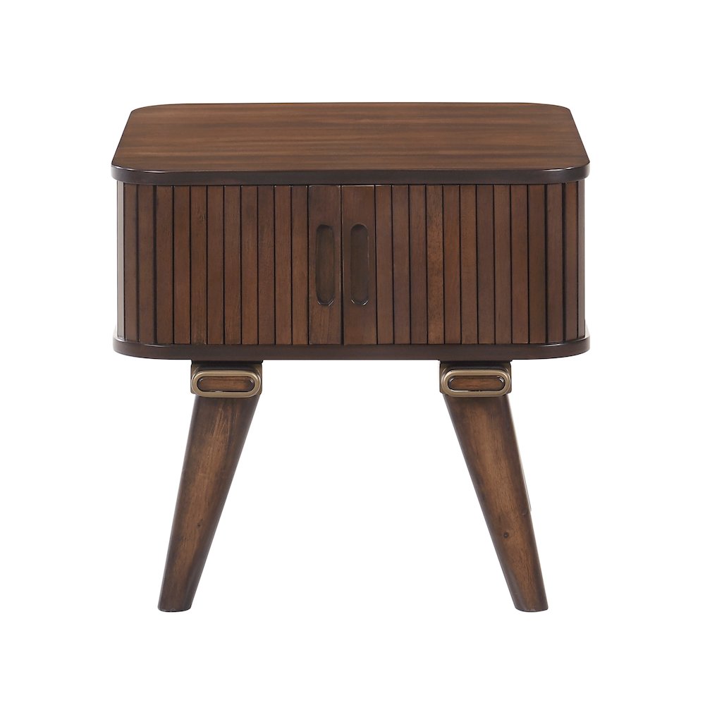 Monroe Asian Hardwood End Table in Mango. Picture 5