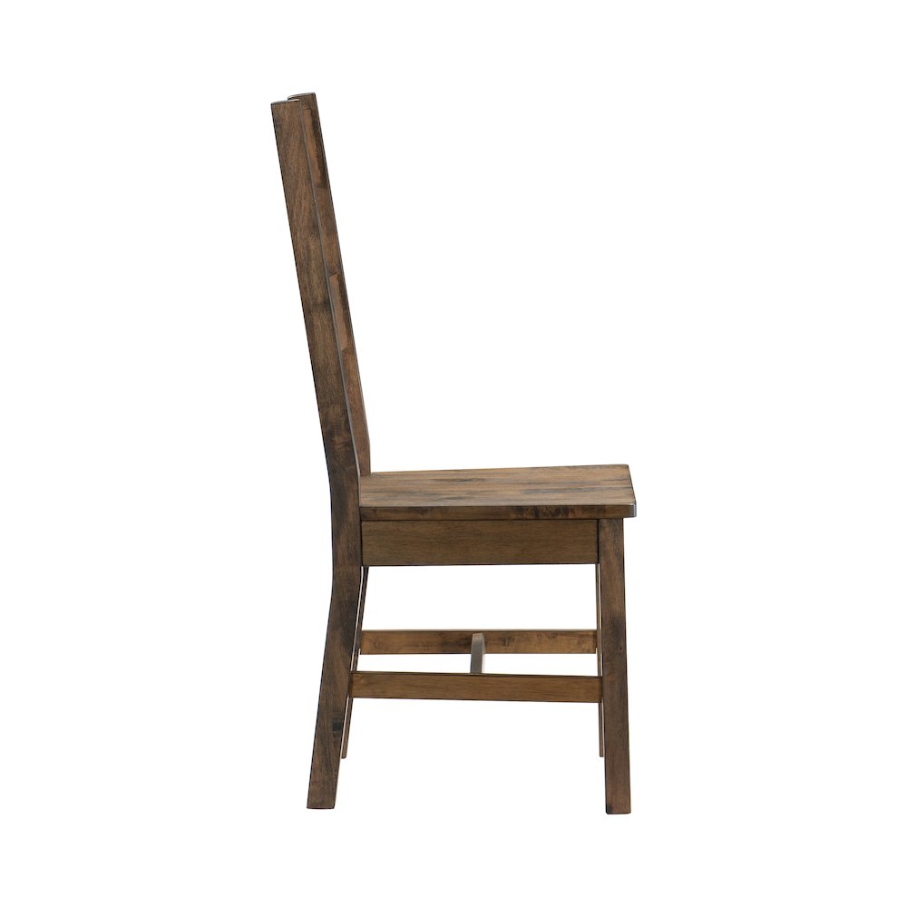 Jerrick Solid Wood Dining Room Side Chair, set of 2 in Burnished brown. Picture 5