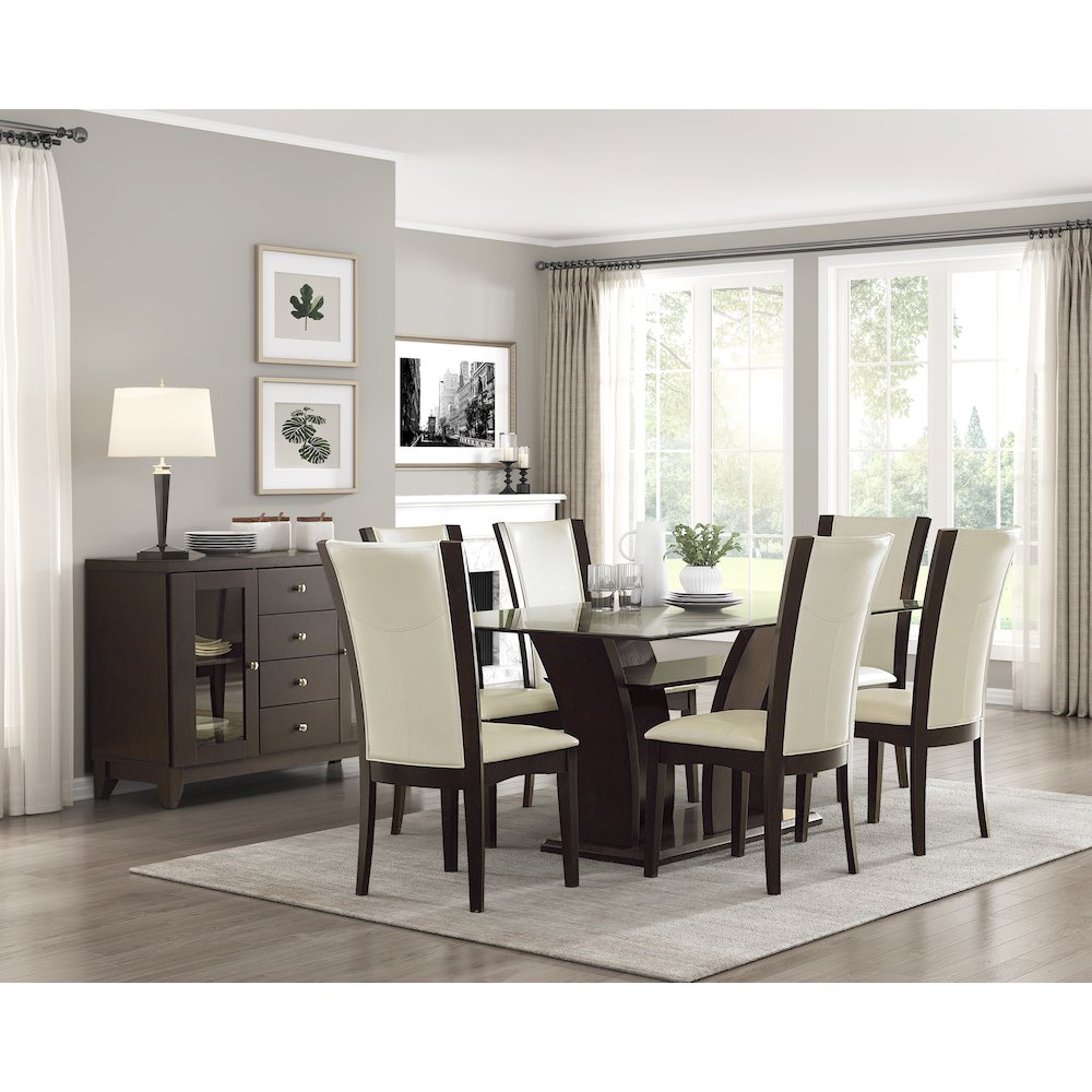 Daisy Wood Dining Room Side Chair, set of 2 in White. Picture 2