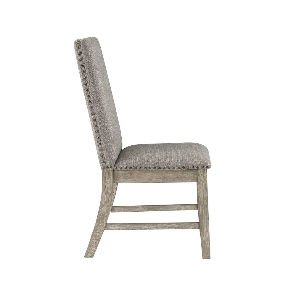 Southlake Textured Dining Room Side Chair, set of 2 in Light gray. Picture 5