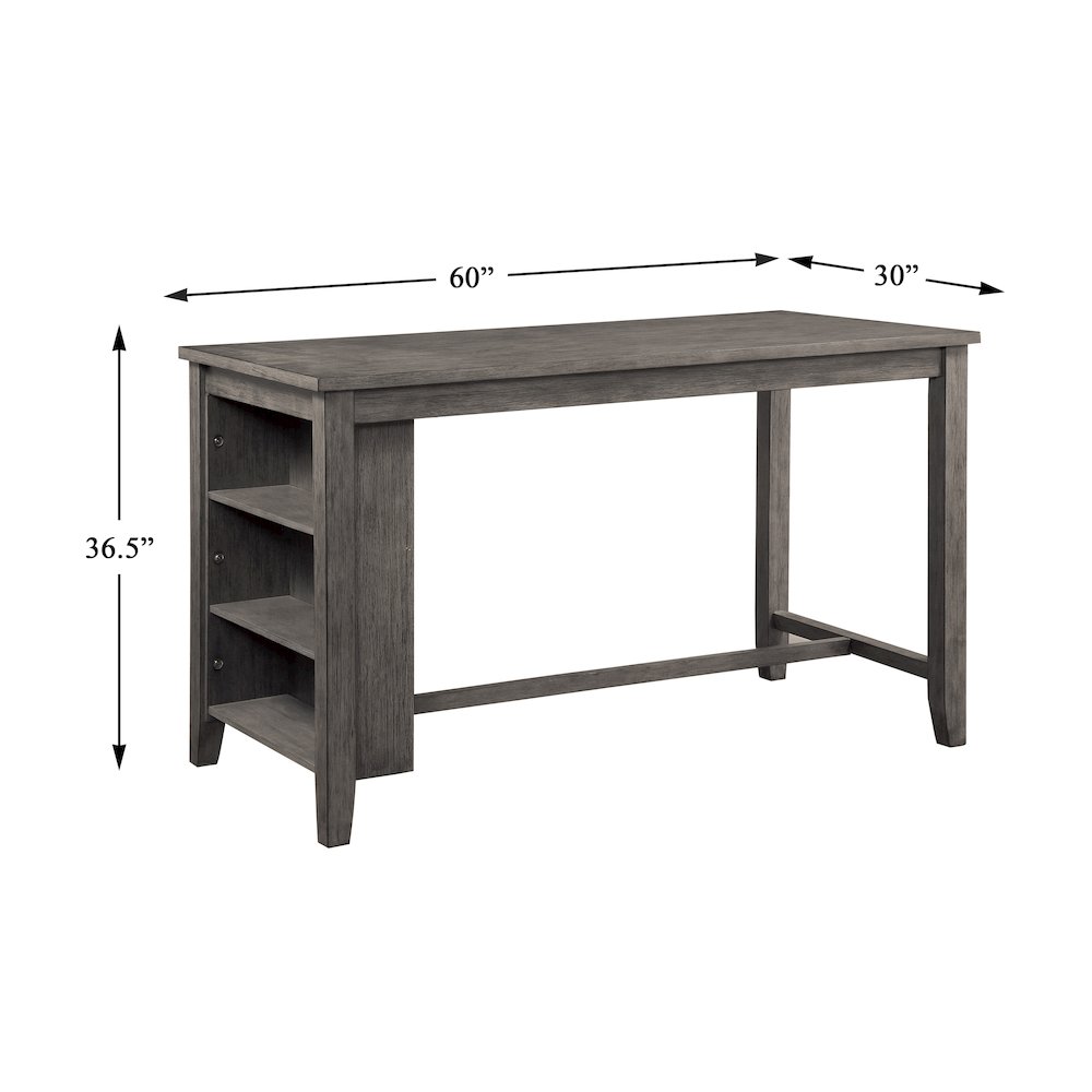 Timbre Wood Counter Height Dining Table in Gray. Picture 4