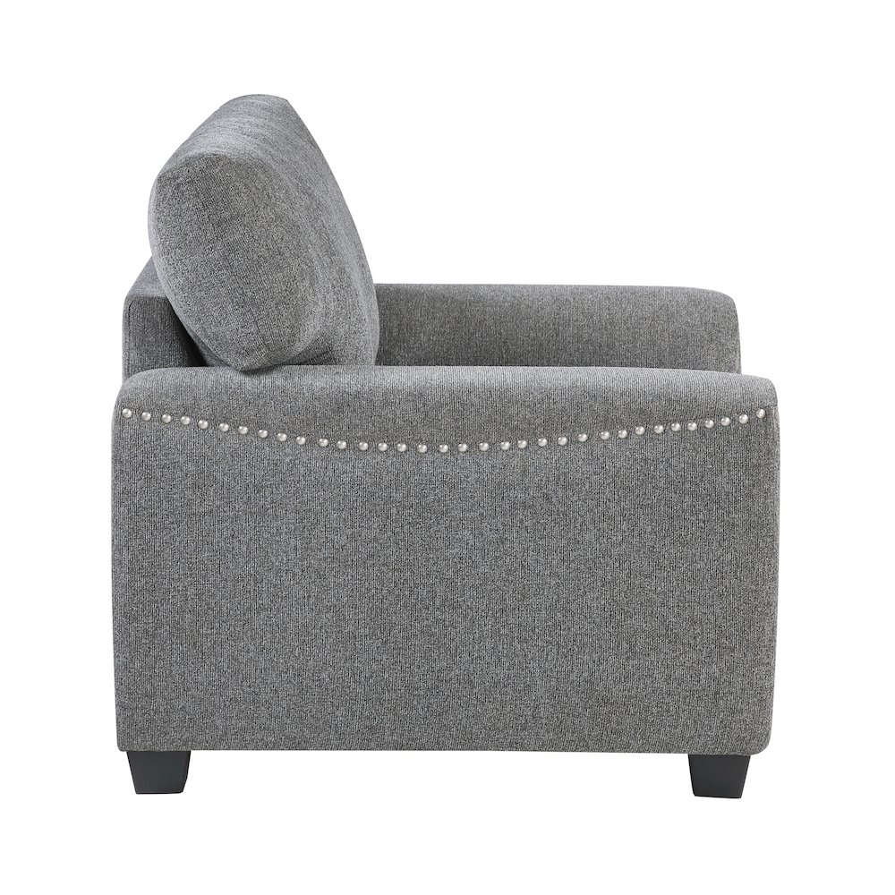 Isabel Chenille Chair in Dark Gray. Picture 7