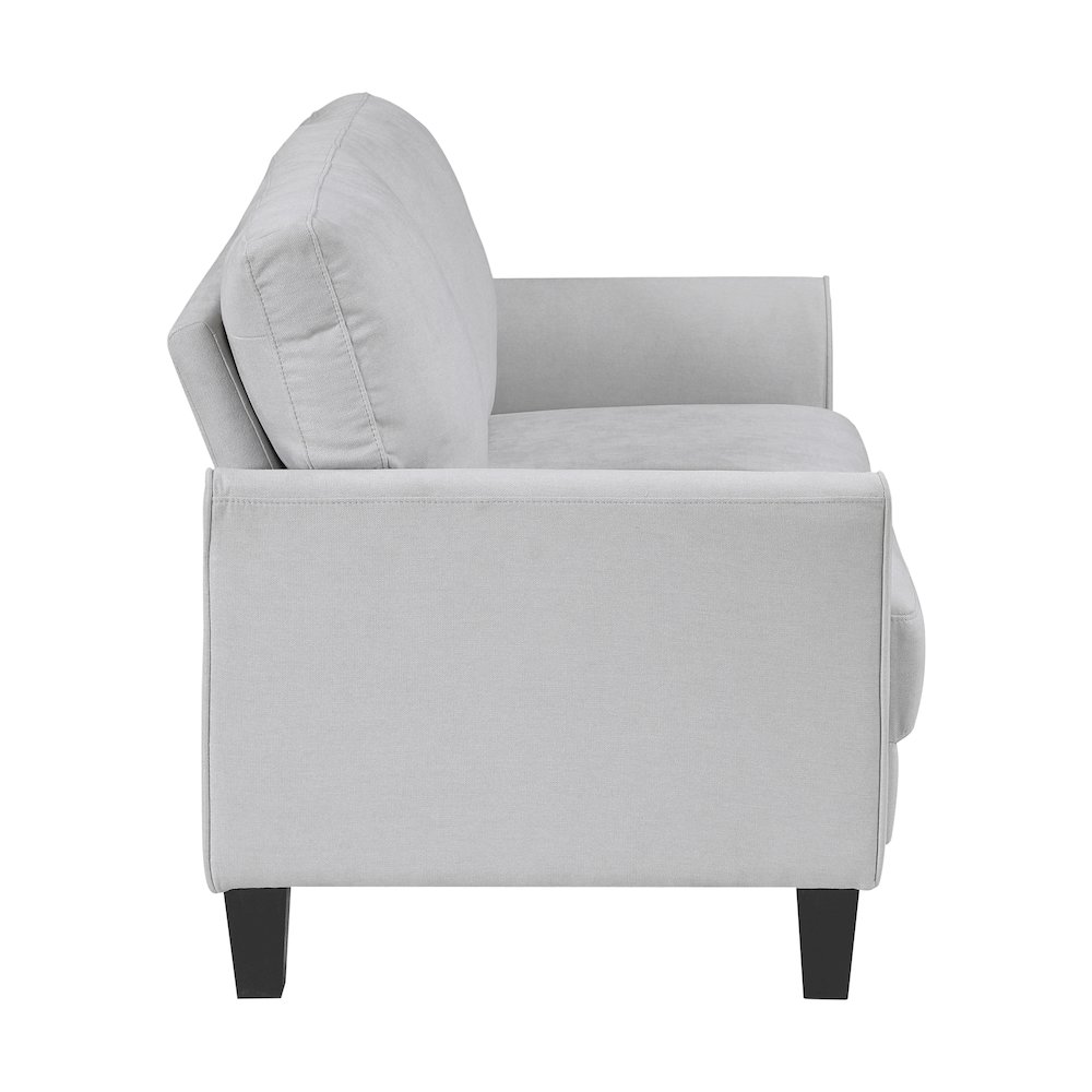 Aliana Textured Love Seat in Gray. Picture 7