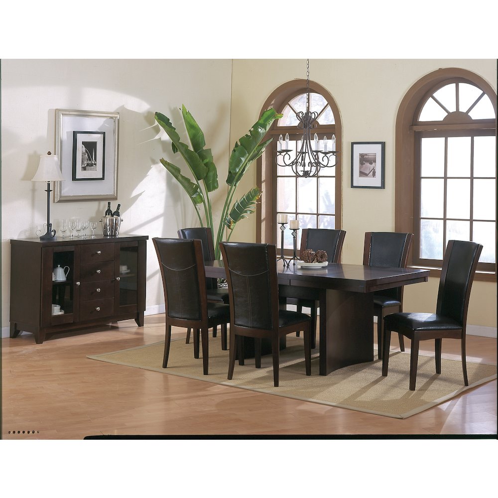 Daisy Wood Dining Room Side Chair, set of 2 in Brown. Picture 2