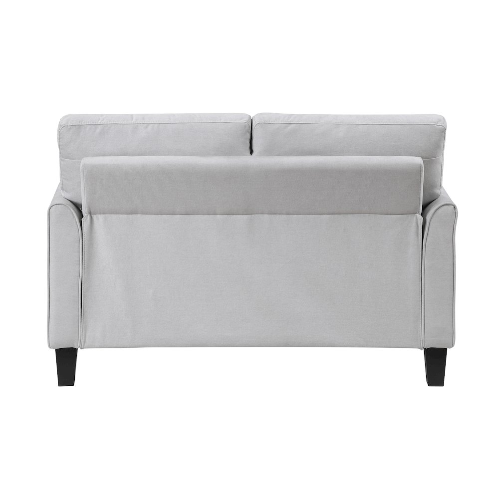 Aliana Textured 2pc Set: Sofa, Loveseat in Gray. Picture 5