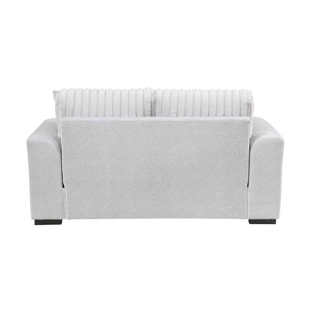 Athena Textured Love Seat in Gray. Picture 6