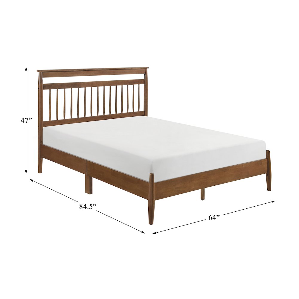 Arlo Asian Hardwood Queen Platform Bed in Chestnut. Picture 6