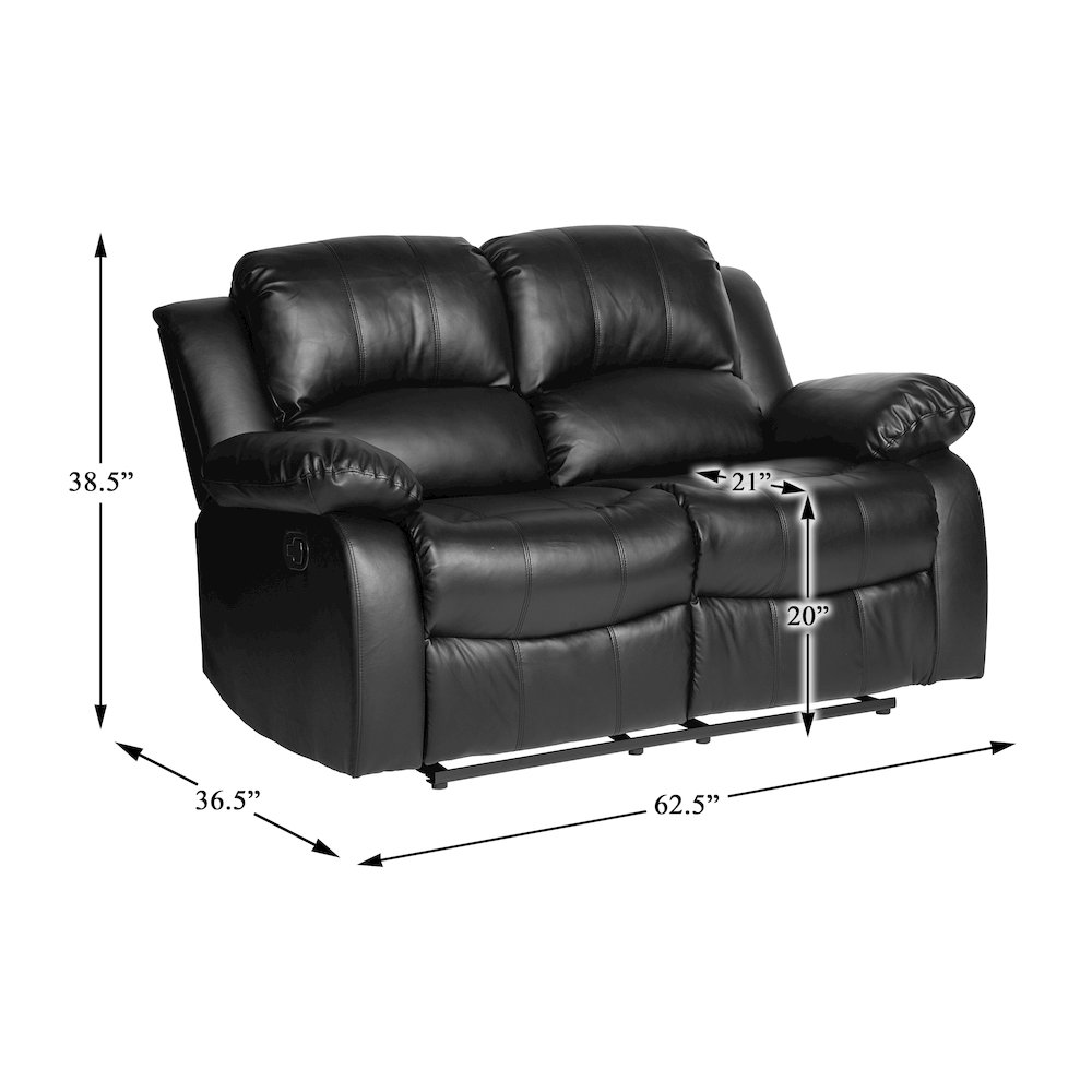 Cranley Microfiber Double Reclining Loveseat in Brown. Picture 6