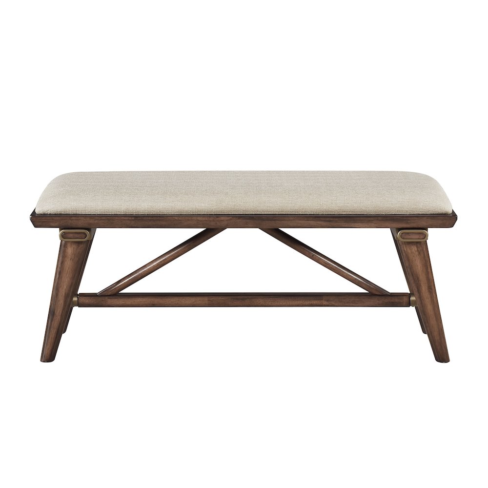 Monroe Textured Dining Bench in Cream. Picture 3