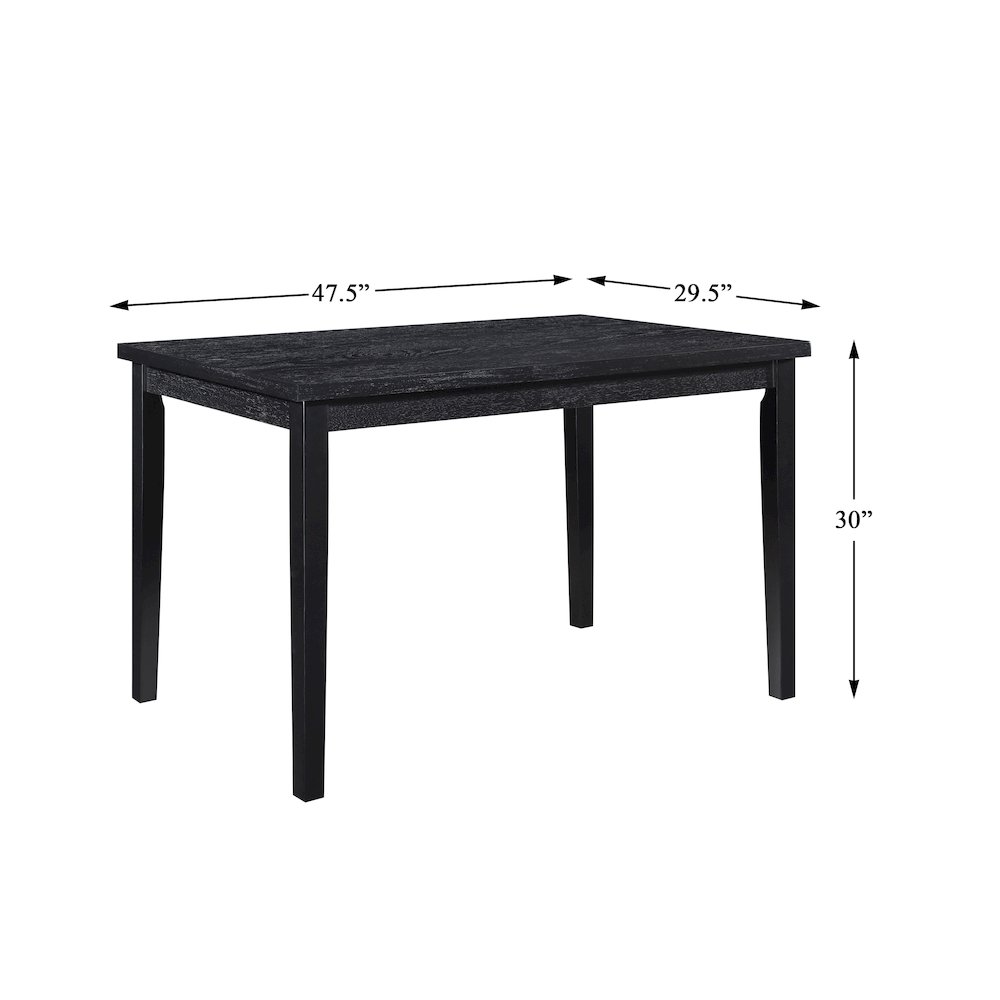 Andreas Wood Dining Room Table in Black. Picture 4