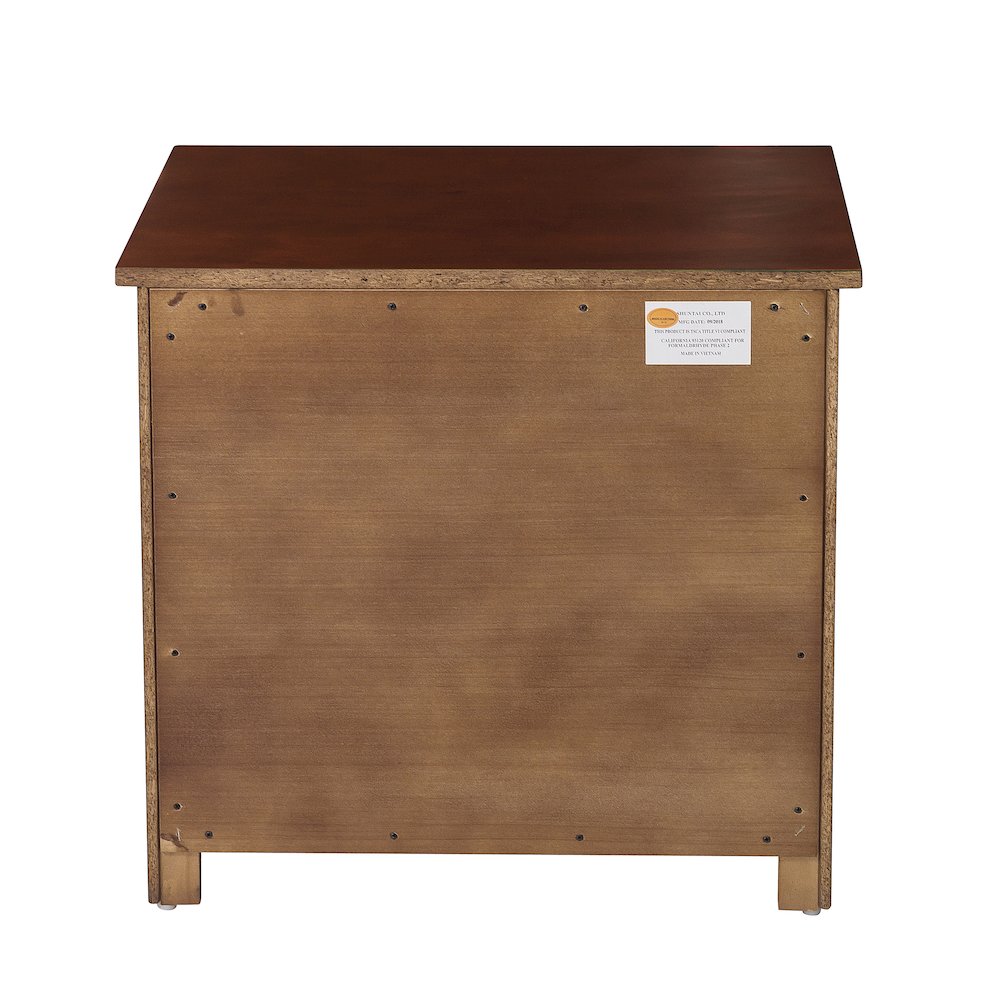 Rowe Pine Night Stand in Dark Cherry. Picture 3