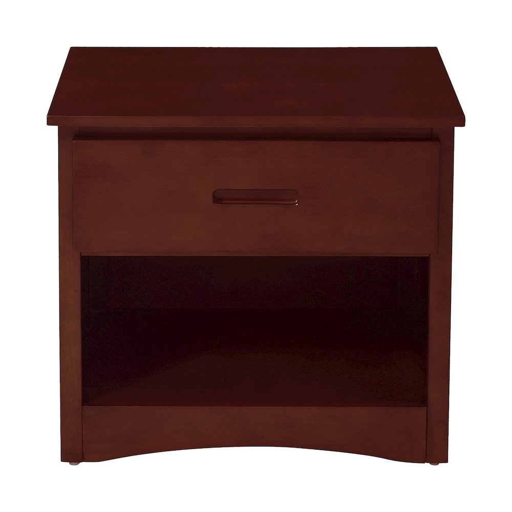 Rowe Pine Night Stand in Dark Cherry. Picture 4
