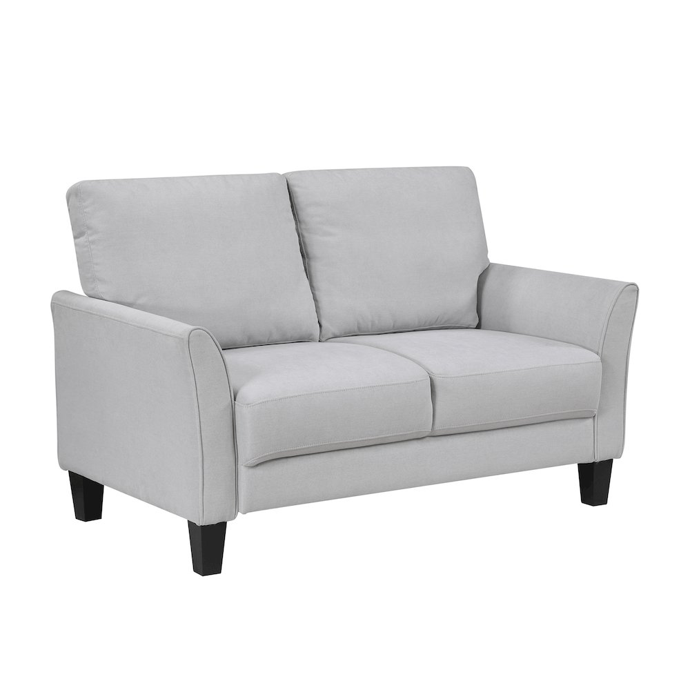 Aliana Textured Love Seat in Gray. Picture 1