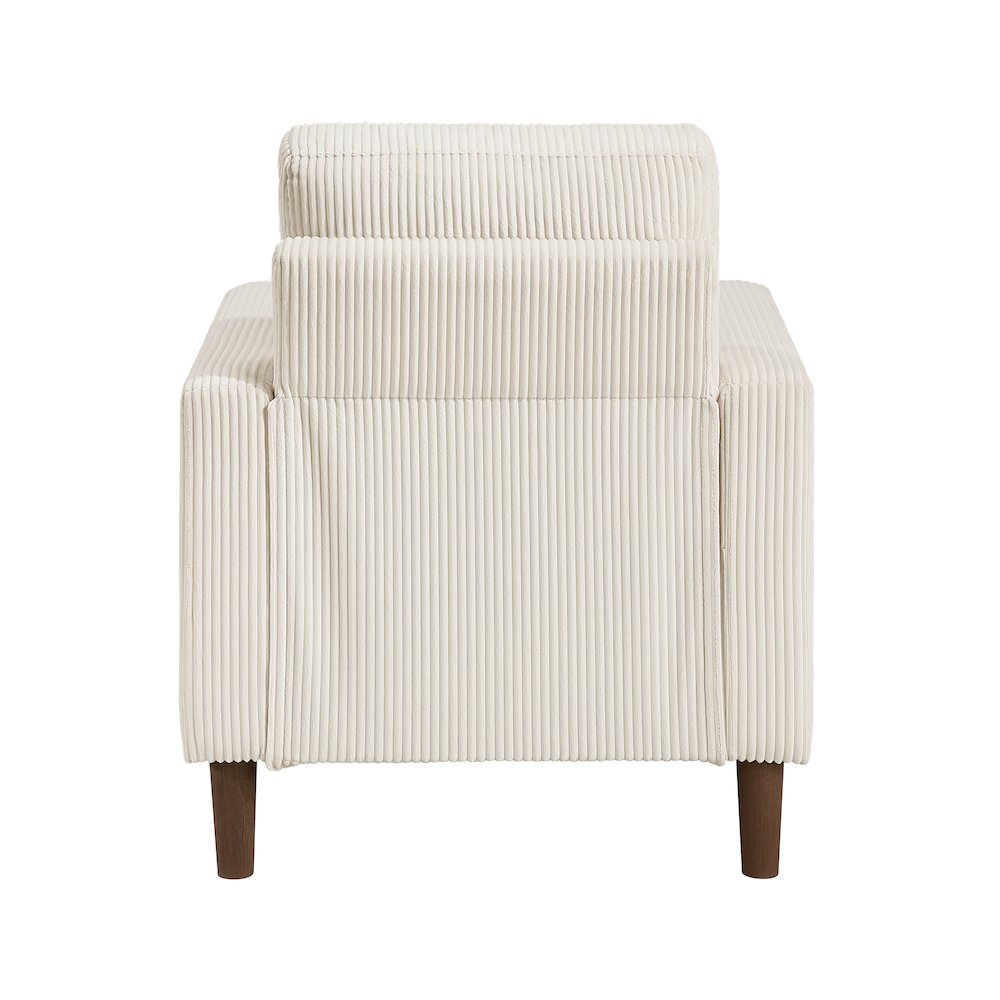 Crandall Corduroy Chair in Beige. Picture 4