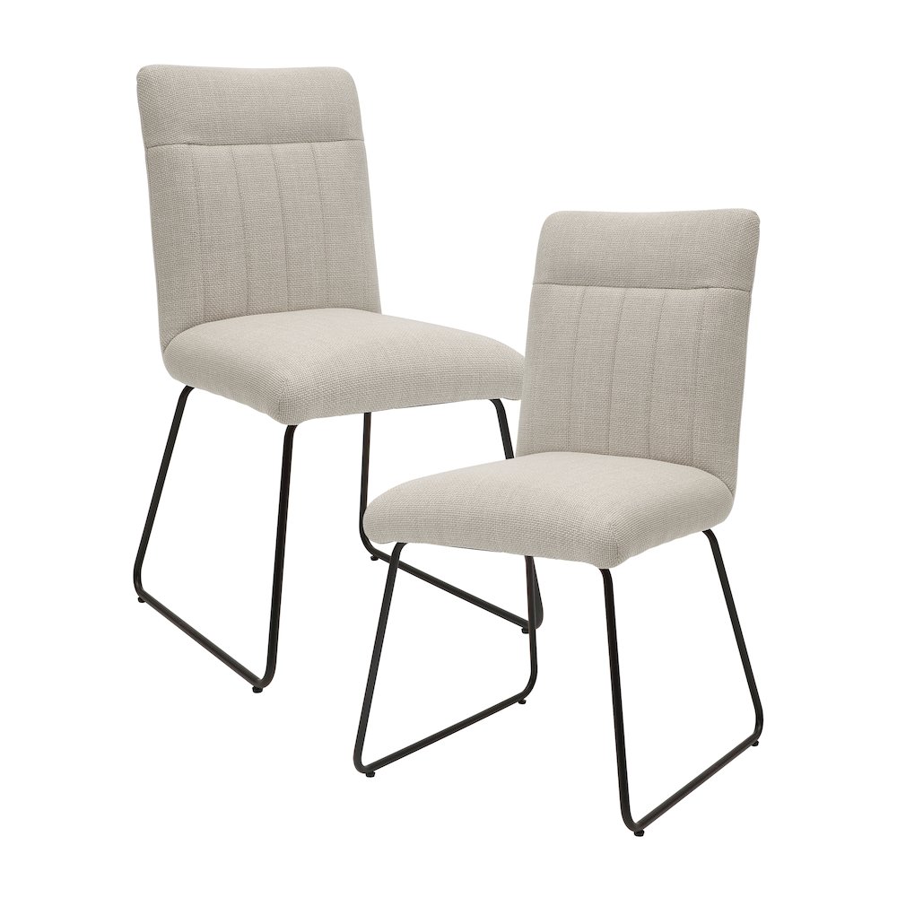Benito Textured Dining Room Side Chair, set of 2 in Beige. Picture 1
