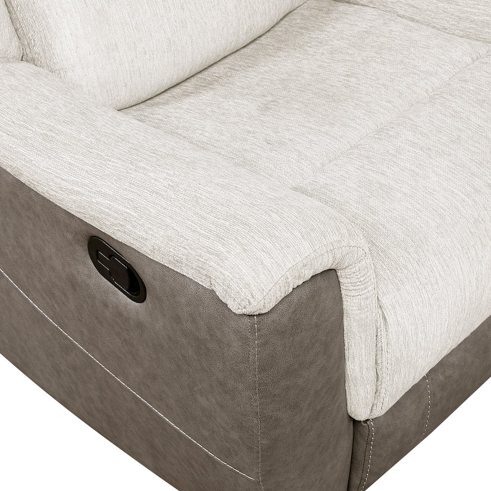 Harriette Chenille Reclining Chair in Beige. Picture 13
