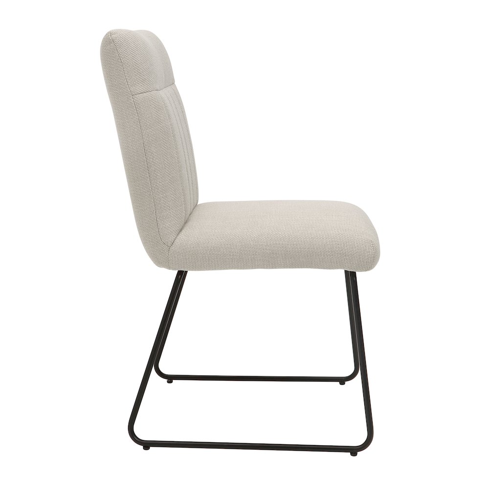 Benito Textured Dining Room Side Chair, set of 2 in Beige. Picture 5