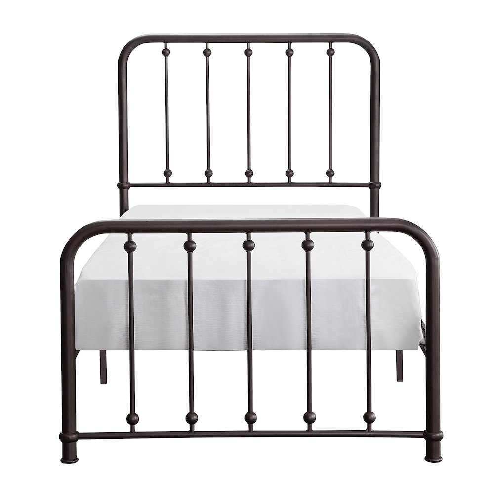 Larkspur Metal Twin Metal Platform Bed in Dark Bronze. Picture 3