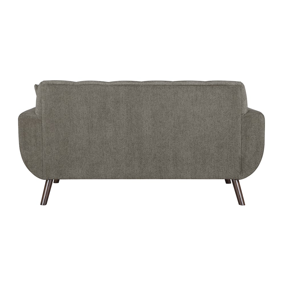 Janne Microfiber Love Seat in Brown. Picture 3