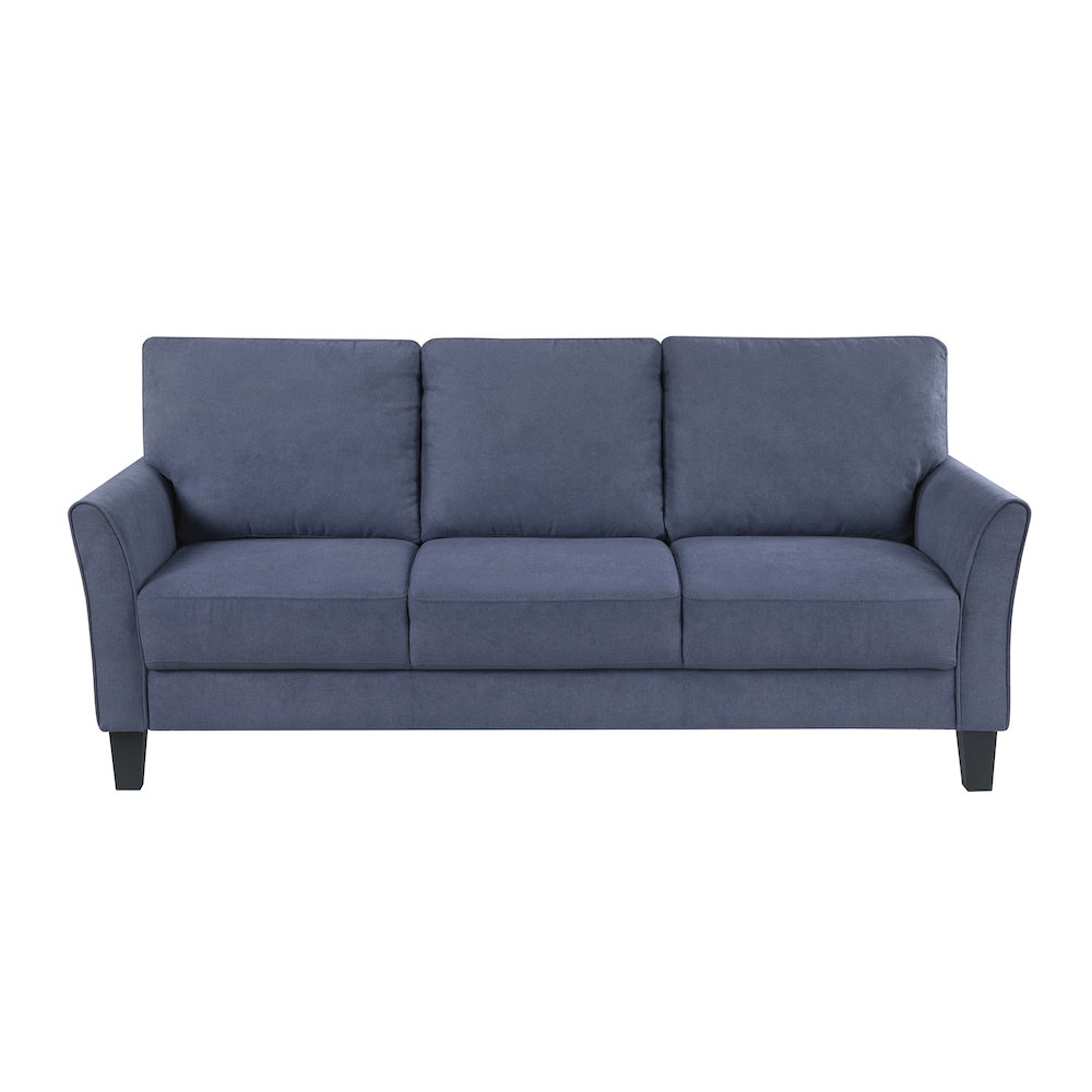 Aliana Textured 2pc Set: Sofa, Loveseat in Blue. Picture 8
