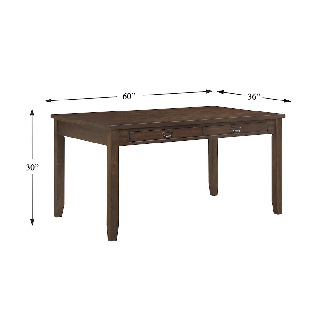 Binghampton Wood Dining Room Table in Dark cherry. Picture 4