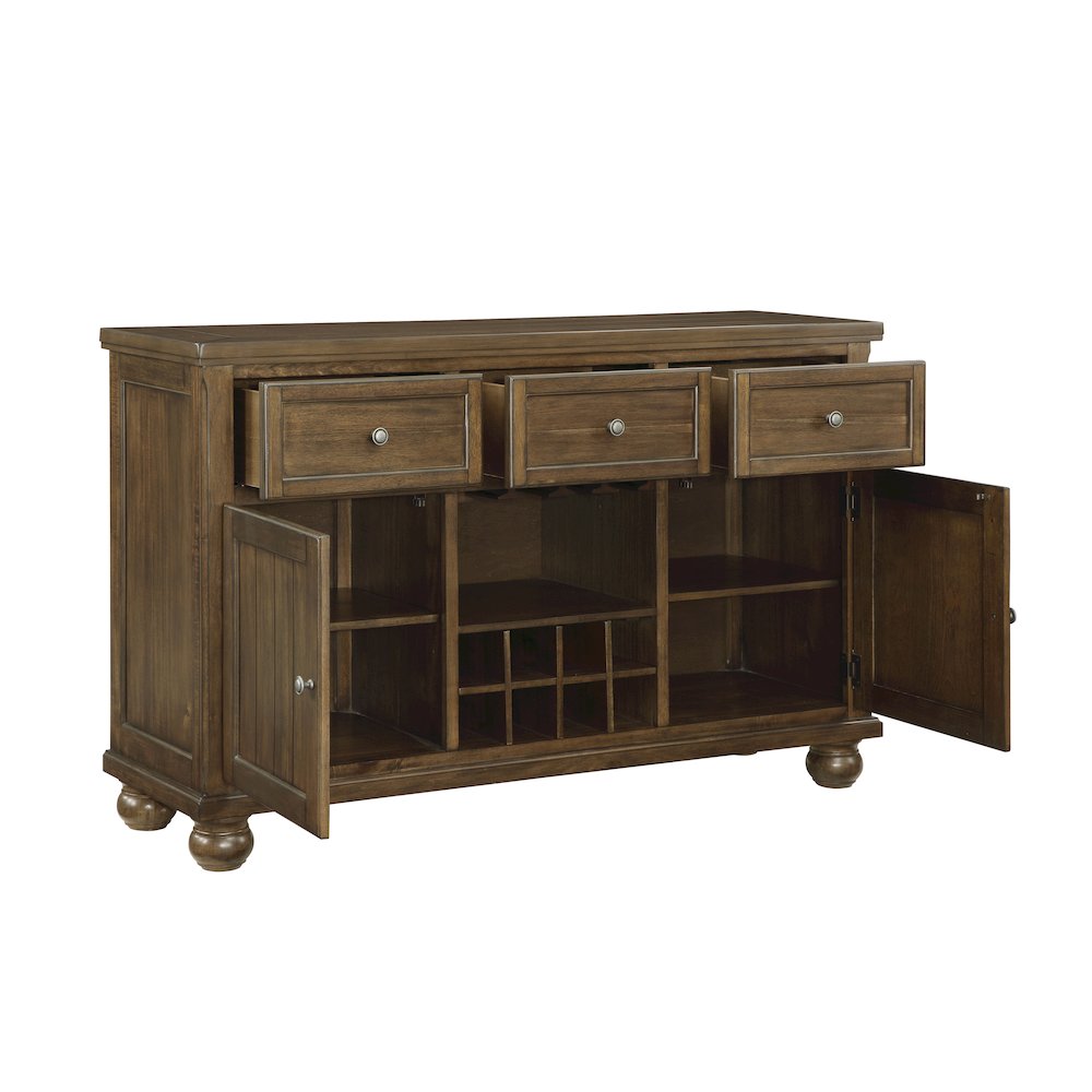 Tigard Acacia Veneer Dining Room Server in Cherry. Picture 5