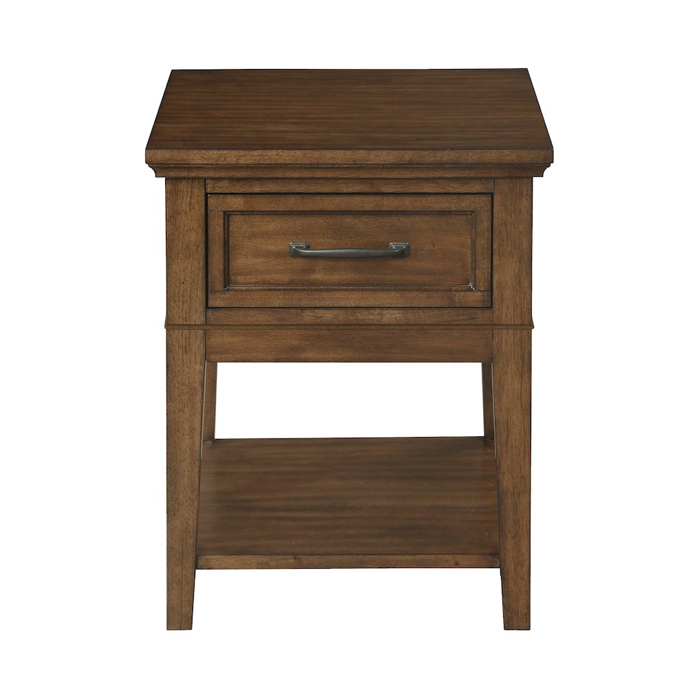 Whitley Asian Hardwood End Table in Brown. Picture 3