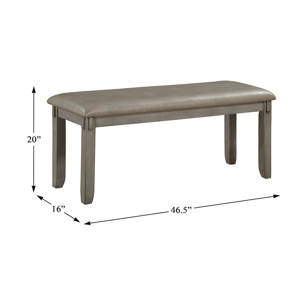 Holders Asian Hardwood 6-Piece Pack Dinette Set in Gray. Picture 11