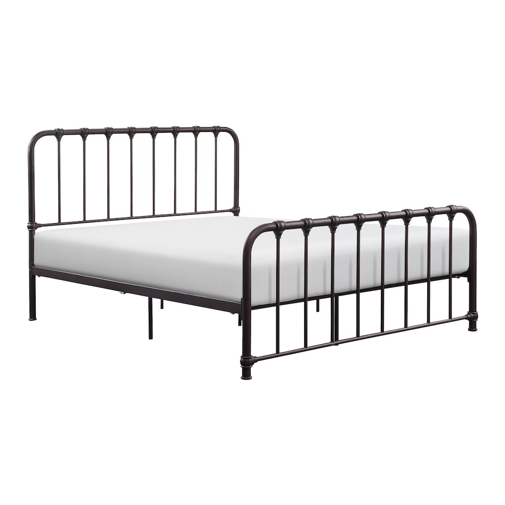 Bethany Metal Queen Platform Bed in Dark bronze. Picture 1
