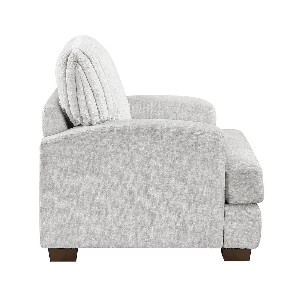 Santiago Microfiber Chair in Light Gray. Picture 7
