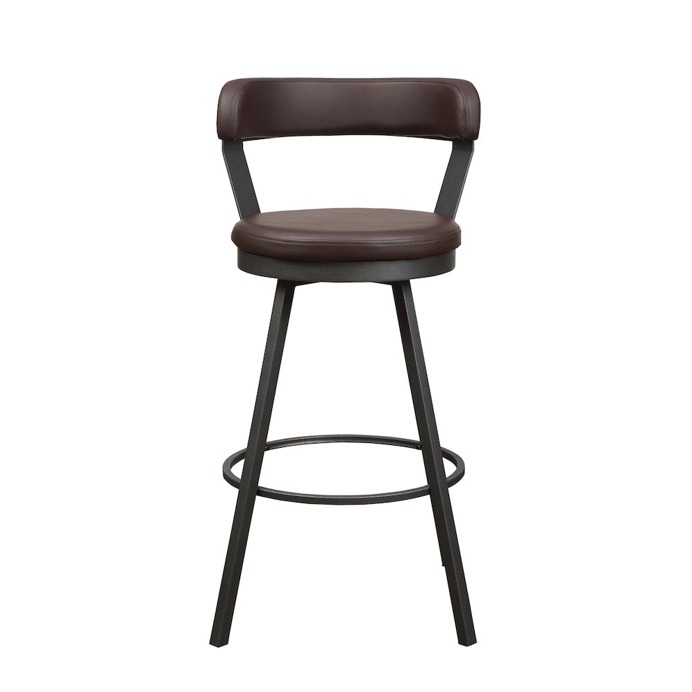Appert Metal Swivel Pub Height Chair,  set of 2 in Brown. Picture 5