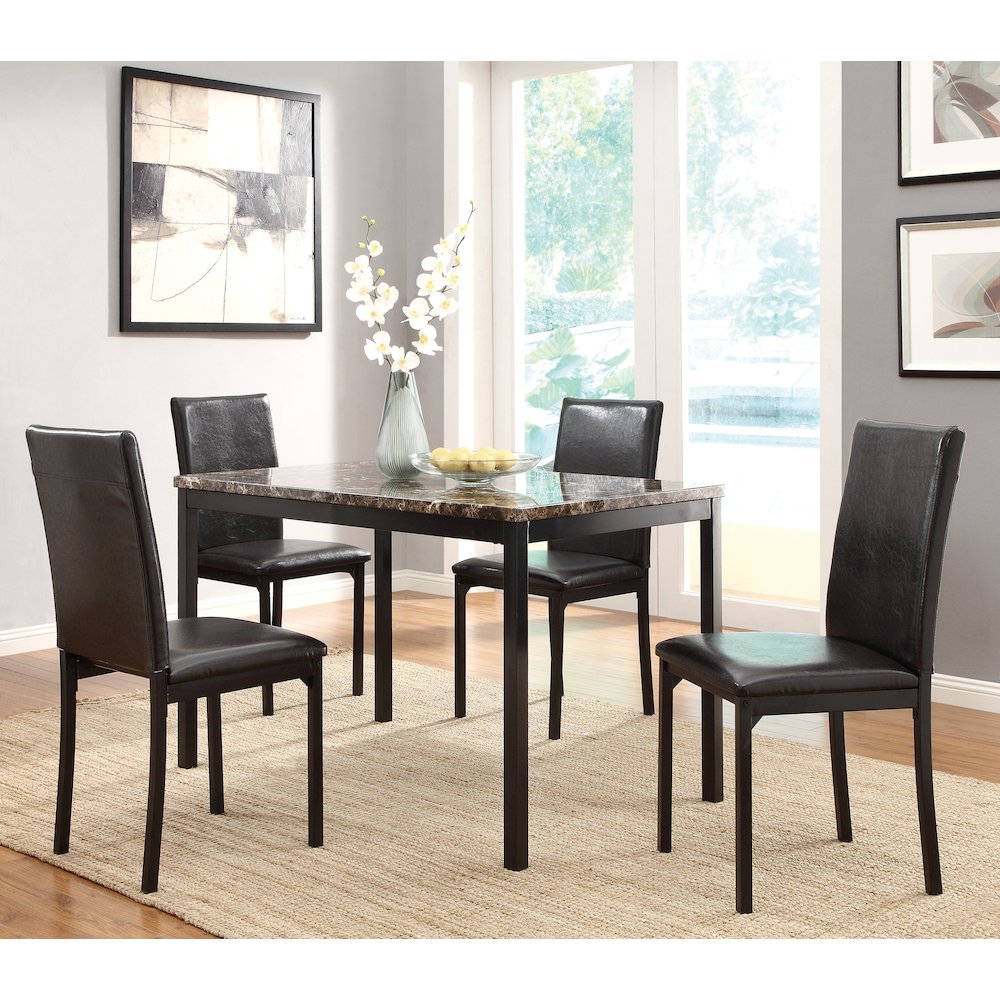 Tempe Metal Dining Room Chair, Set of 4 in Black Finish. Picture 2