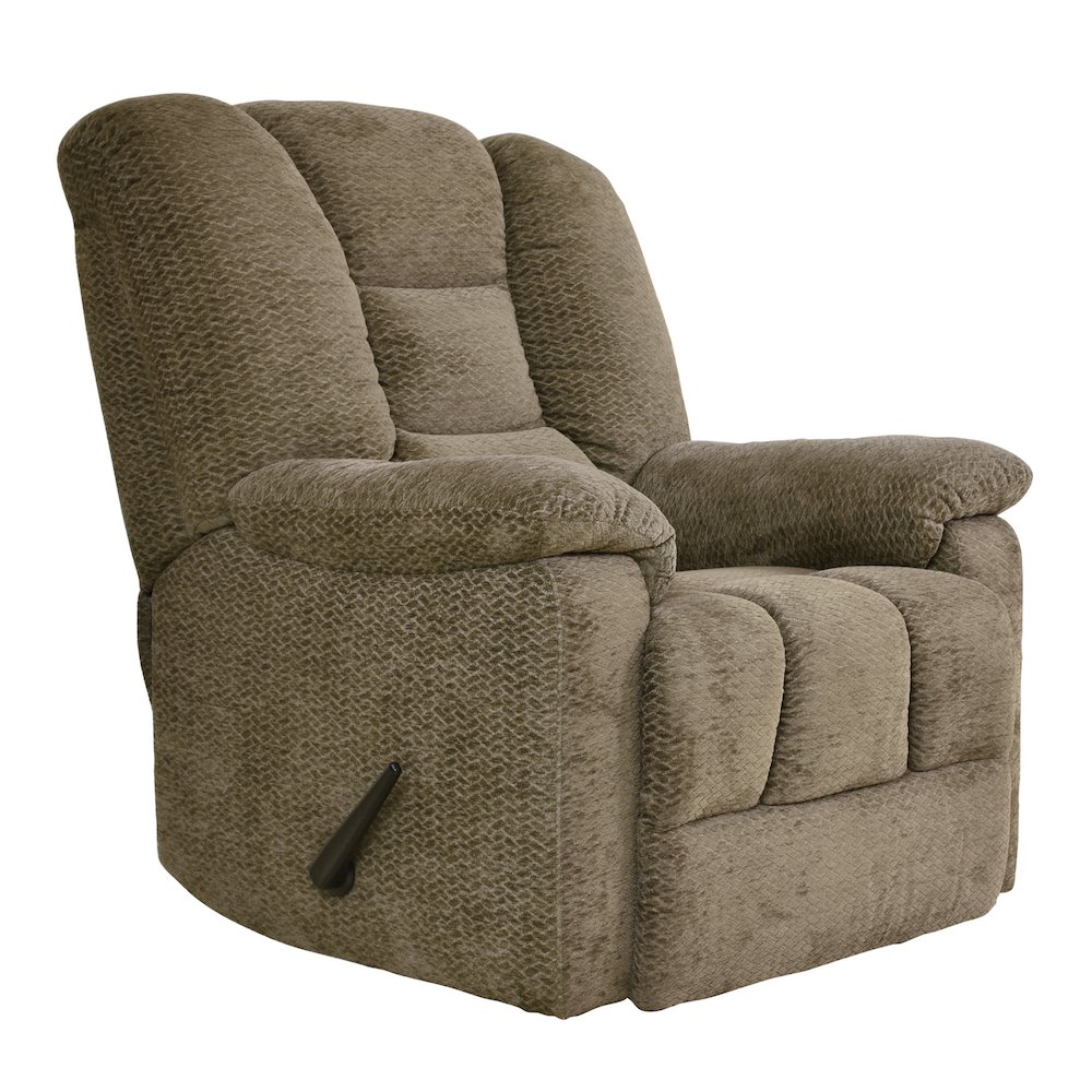 Kaylene Chenille Reclining Chair in Brown. Picture 1
