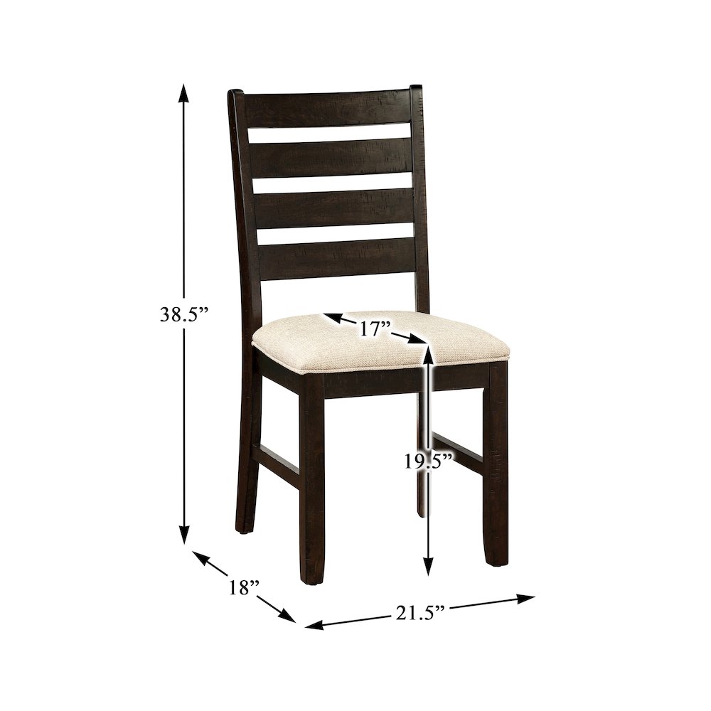 Blair Farm Asian Hardwood 7-Piece Pack Dinette Set in Brown. Picture 8