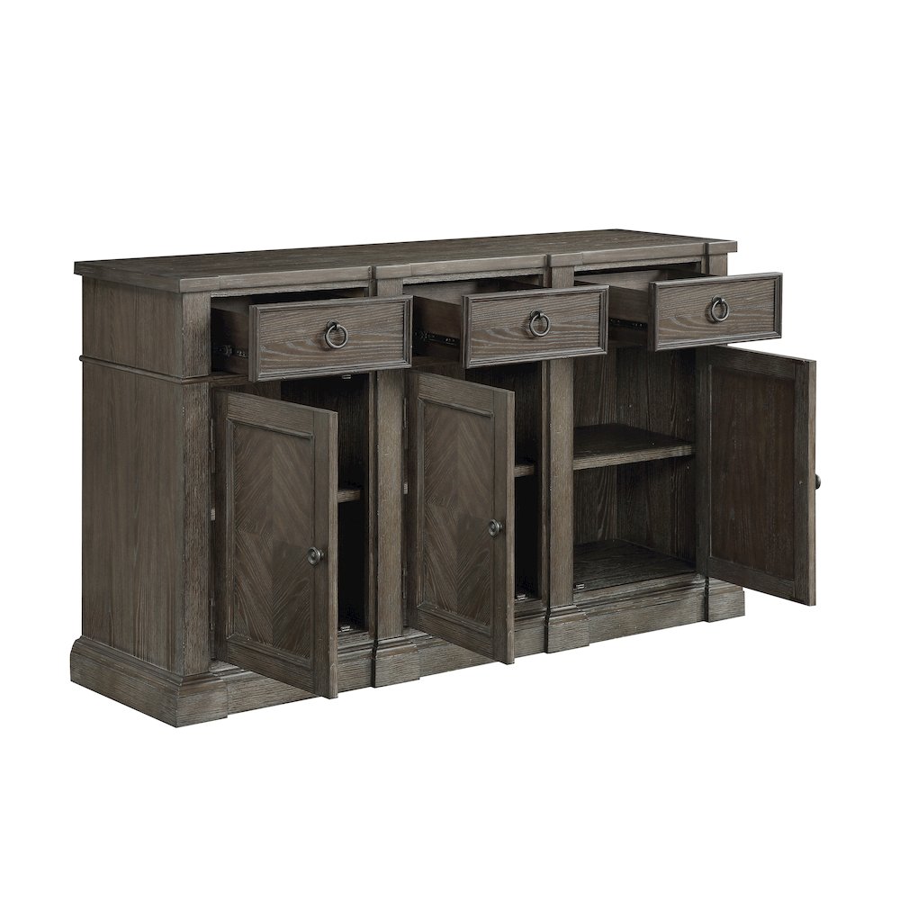 Sarasota Wood Dining Room Server in Driftwood brown. Picture 5