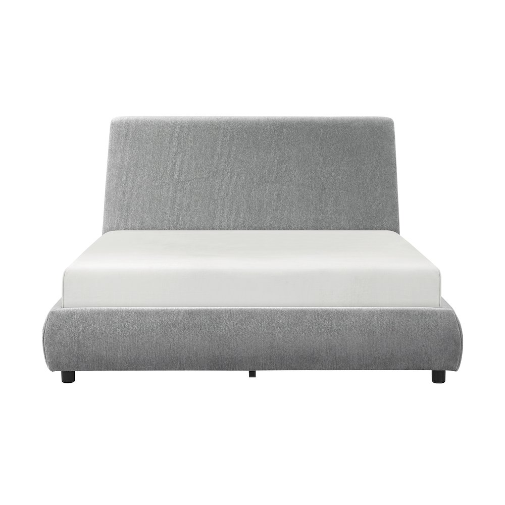 Alford Chenille Eastern King Platform Bed in Gray. Picture 3
