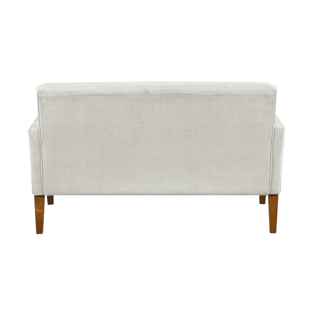 Belfort Chenille Love Seat in Beige. Picture 4