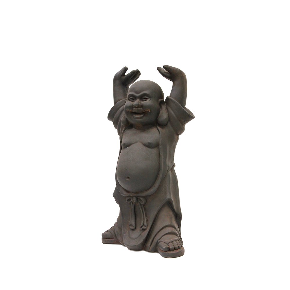 Brown Buddha W/Hands Up. Picture 2