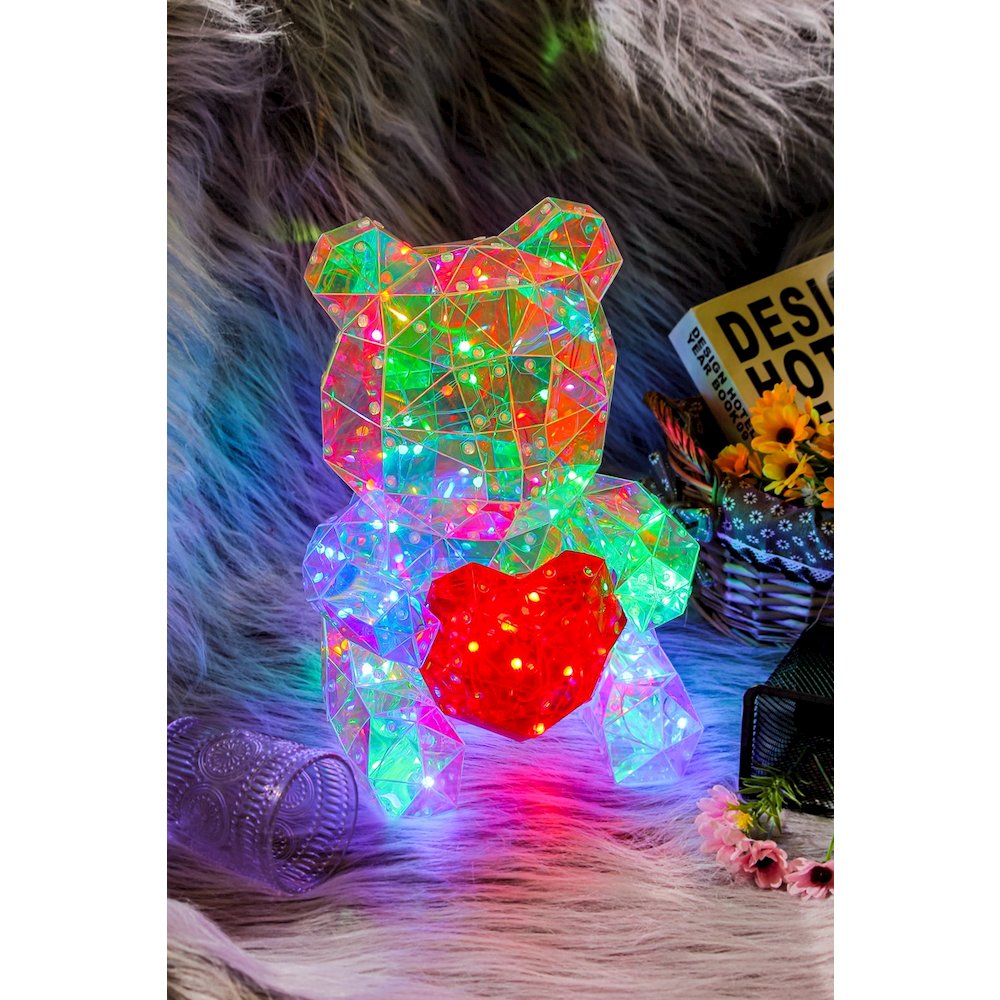 Charming PET Bear LED Lights: Delightful Glow Powered by USB. Picture 6