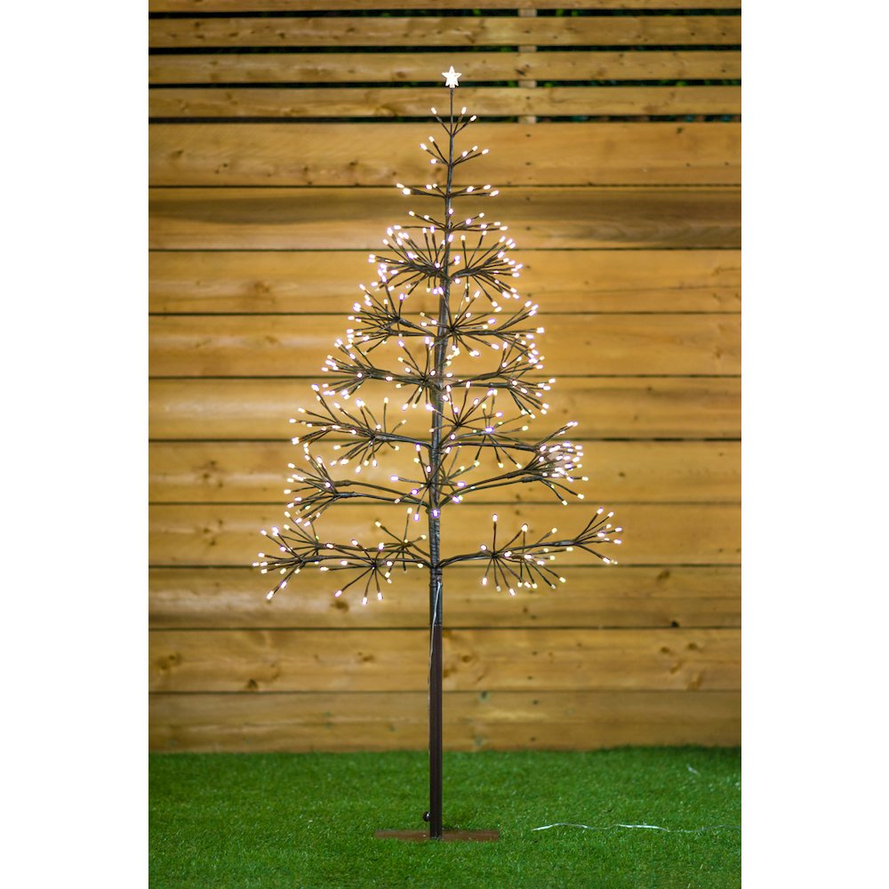 Brown Tree with 380 Warm White Sparkling LED. Picture 2